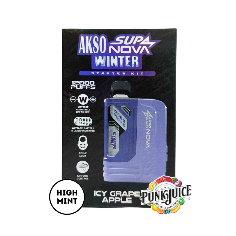 AKSO Supa Nova 12,000 (12k) 5% - Led Screen - Disposable Pod
