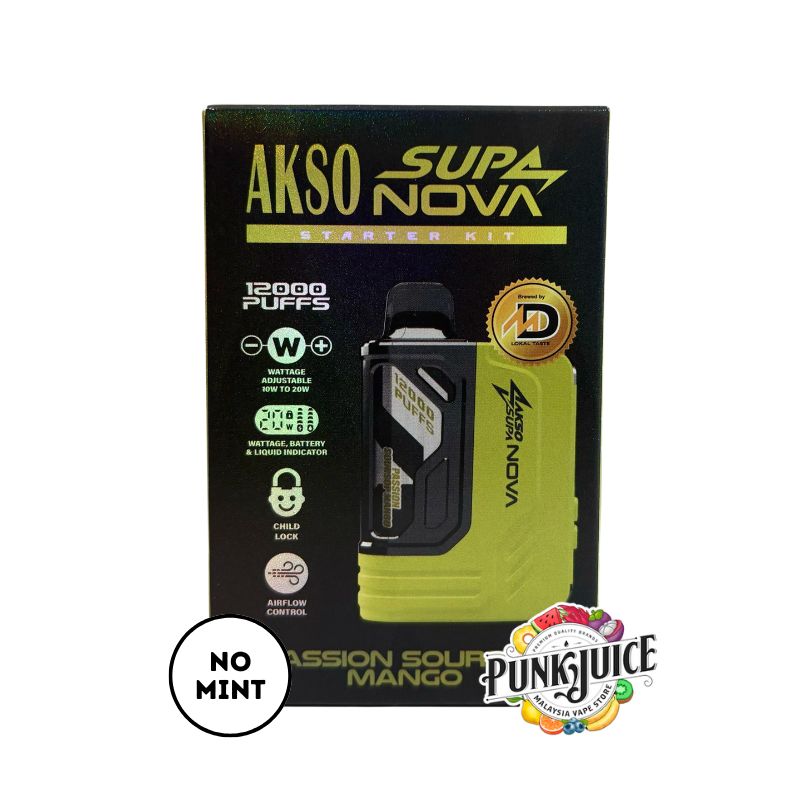 AKSO Supa Nova 12,000 (12k) 5% - Led Screen - Disposable Pod