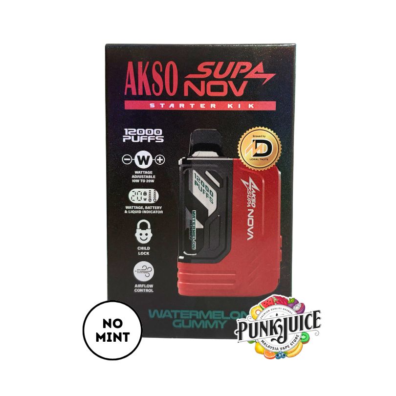 AKSO Supa Nova 12,000 (12k) 5% - Led Screen - Disposable Pod