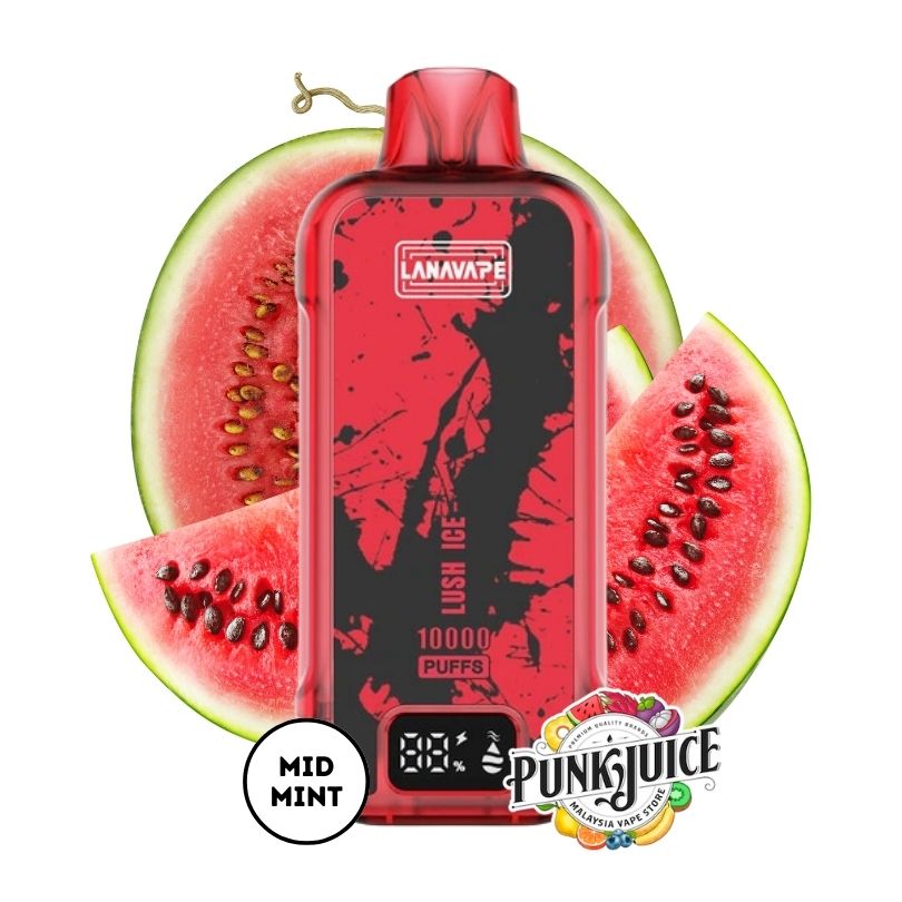 EST Bar Airship by LANAVAPE (10K) 3% - LED Screen - Disposable Pod - Watermelon