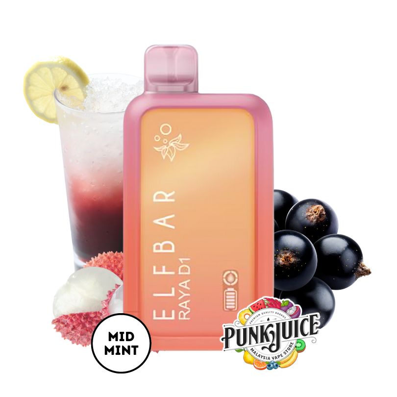 Elf Bar RAYA D1 (13K) 5% - LED Screen - Disposable Pod