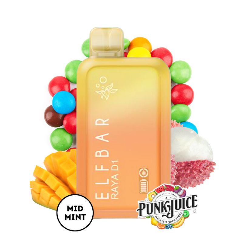 Elf Bar RAYA D1 (13K) 5% - LED Screen - Disposable Pod