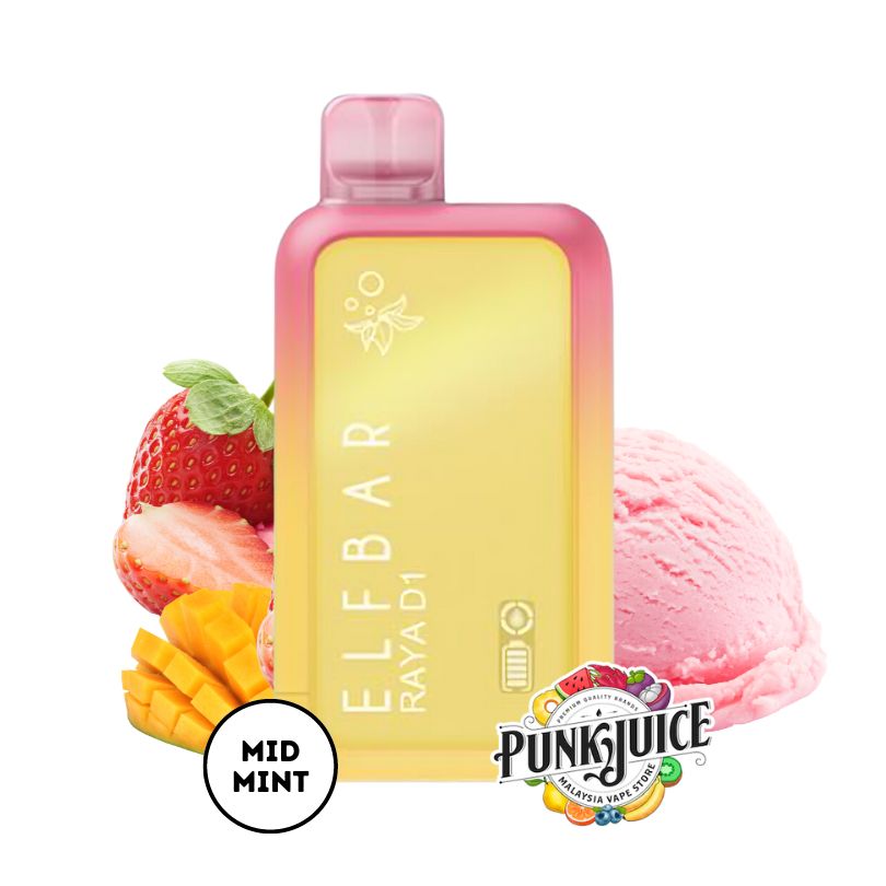 Elf Bar RAYA D1 (13K) 5% - LED Screen - Disposable Pod