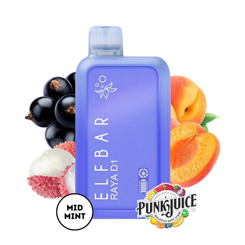 Elf Bar RAYA D1 (13K) 5% - LED Screen - Disposable Pod