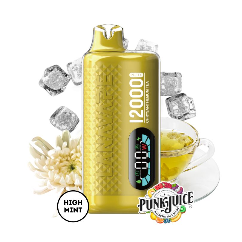 LANAVAPE FIZZ 12,000 3% - Led Screen - Disposable Pod