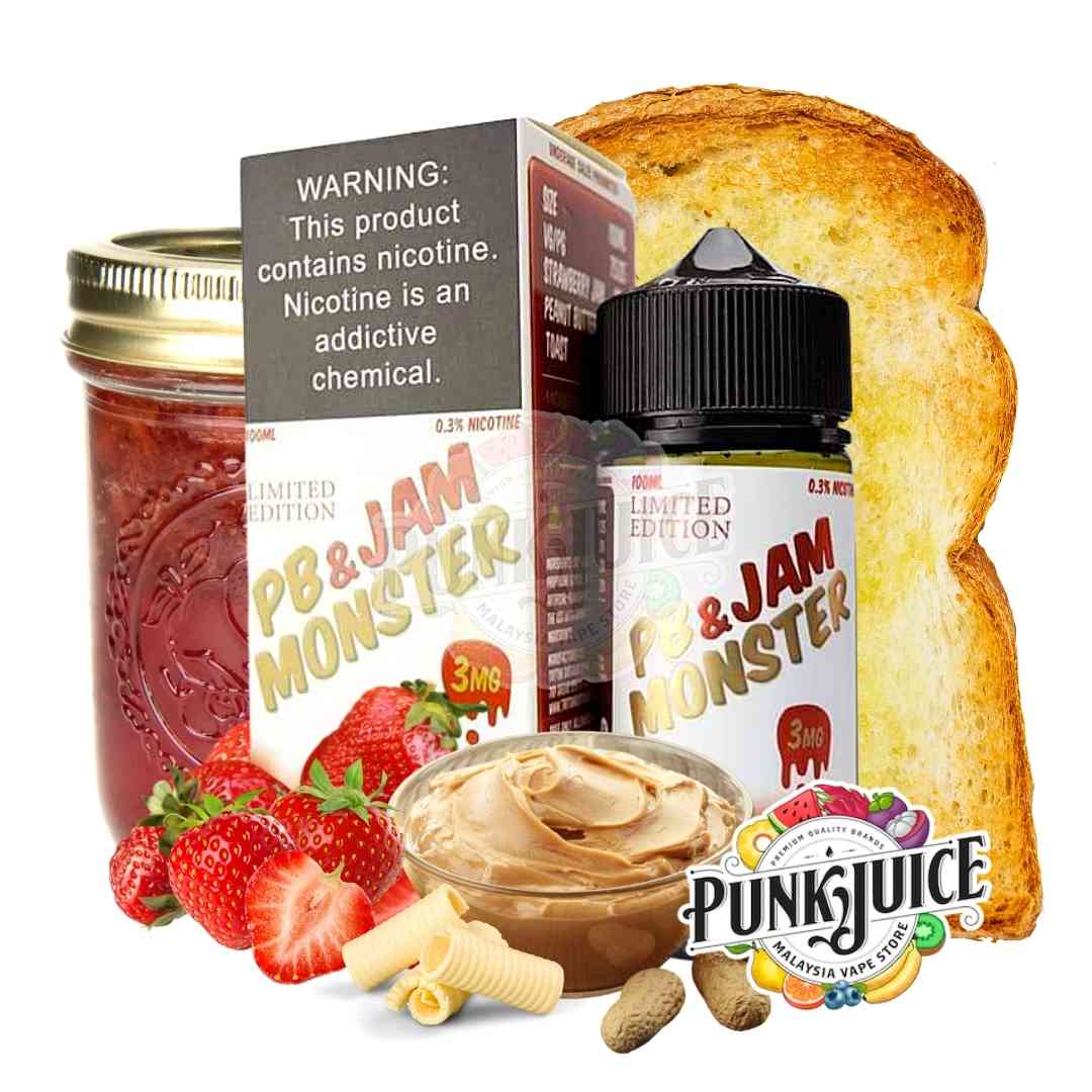 Jam Monster - Peanut Butter & Jelly Strawberry - 100ml