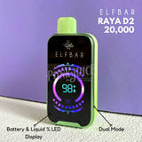 Elf Bar RAYA D2 (20K) 5% - LED Screen - Disposable Pod